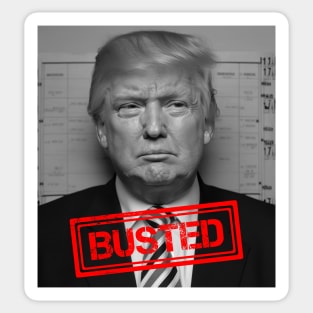 Trump Busted Sticker